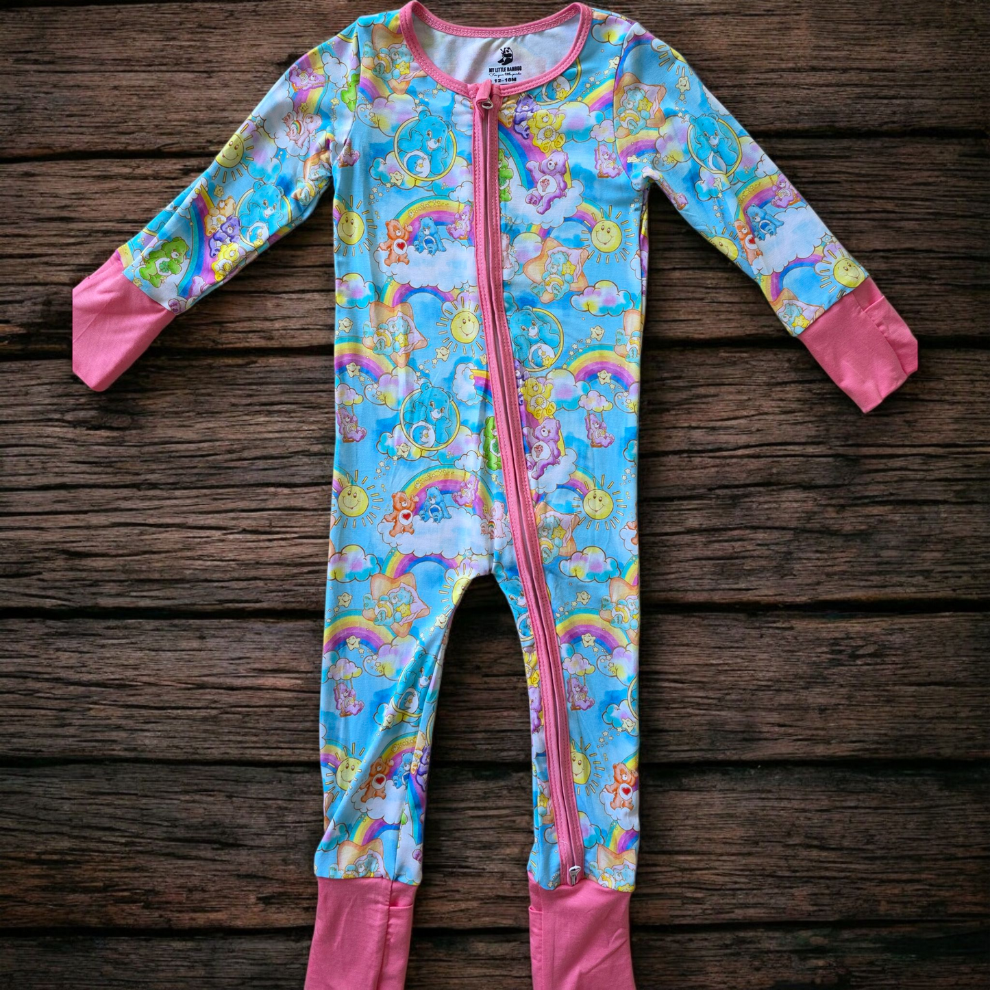 Rainbow bear onesie