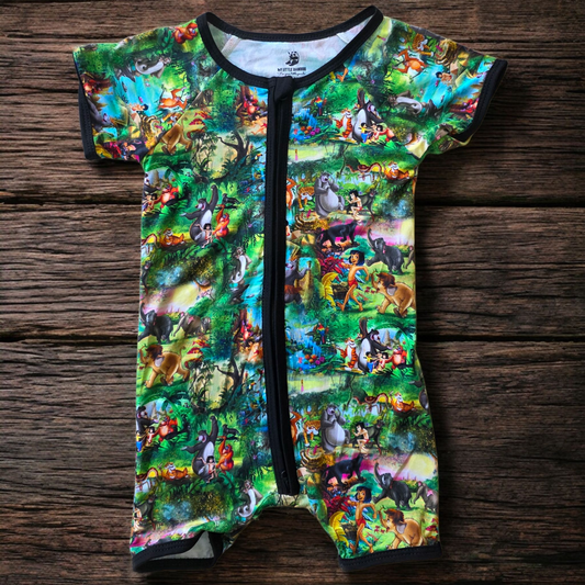 Jungle short onesie